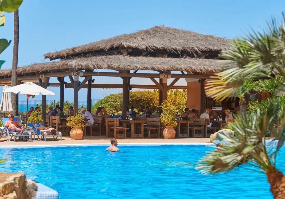 Athlete recovering in pool