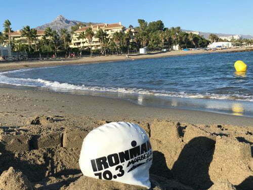 Triathlon training on beach Puerto Banus